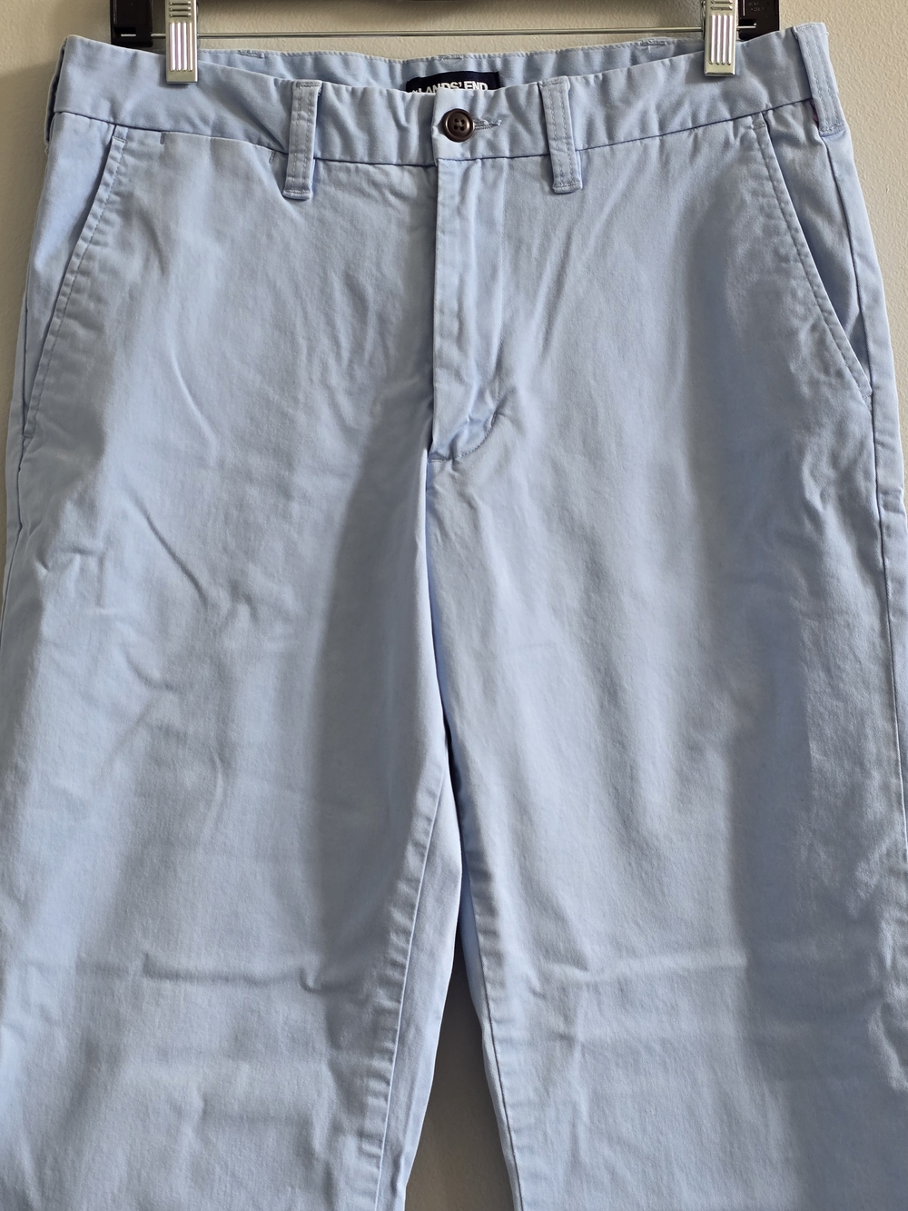 Lands' End Men's Traditional Fit Chino Pants Light Blue 32x31 - Picture 3 of 5